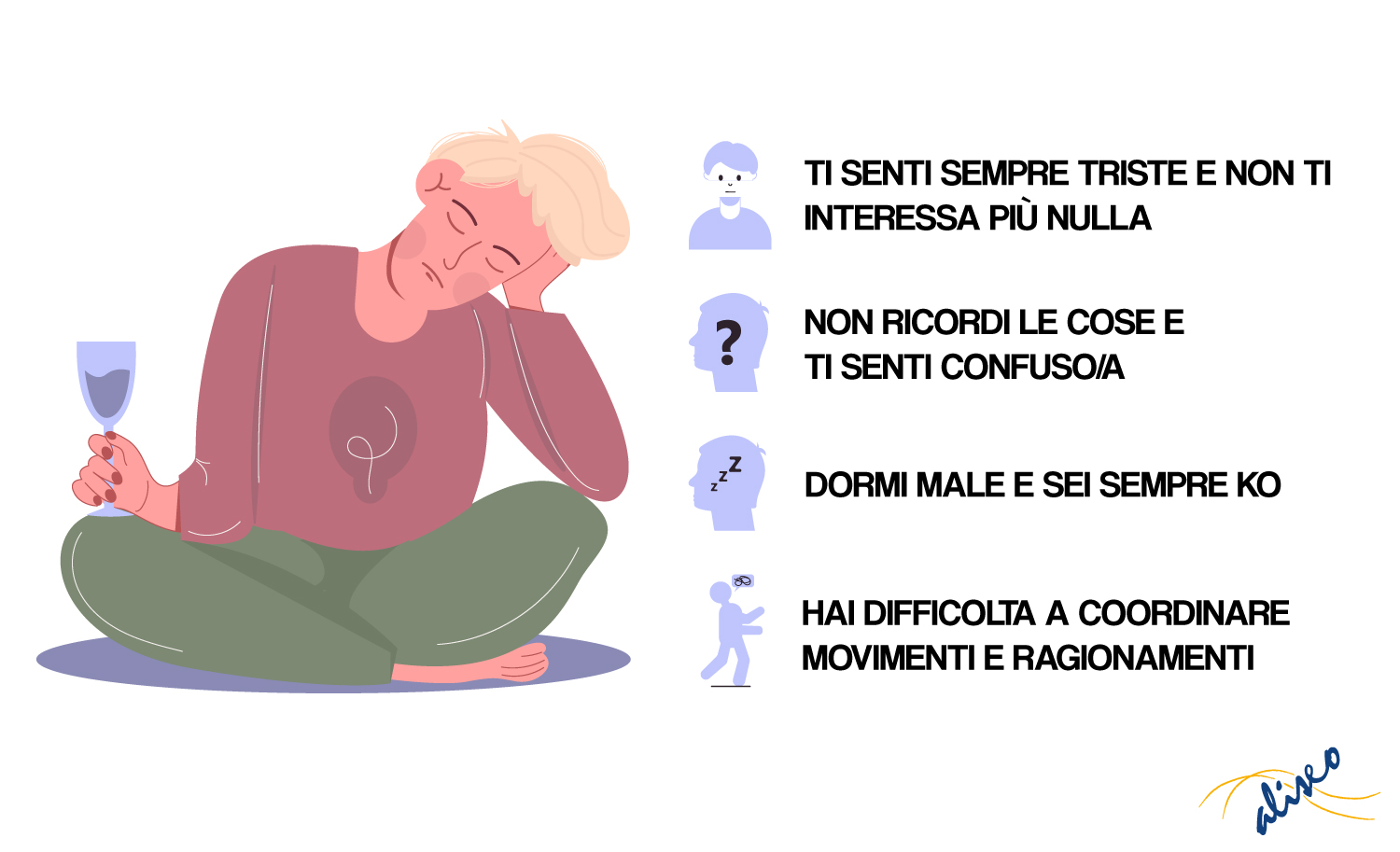 Effetti dell'alcol sul sistema nervoso - Alcol e depressione